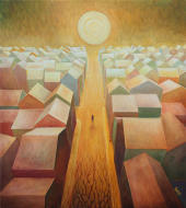 Czeslaw Gorski - Das Maedchen mit dem Springseil IV - Ölgemälde